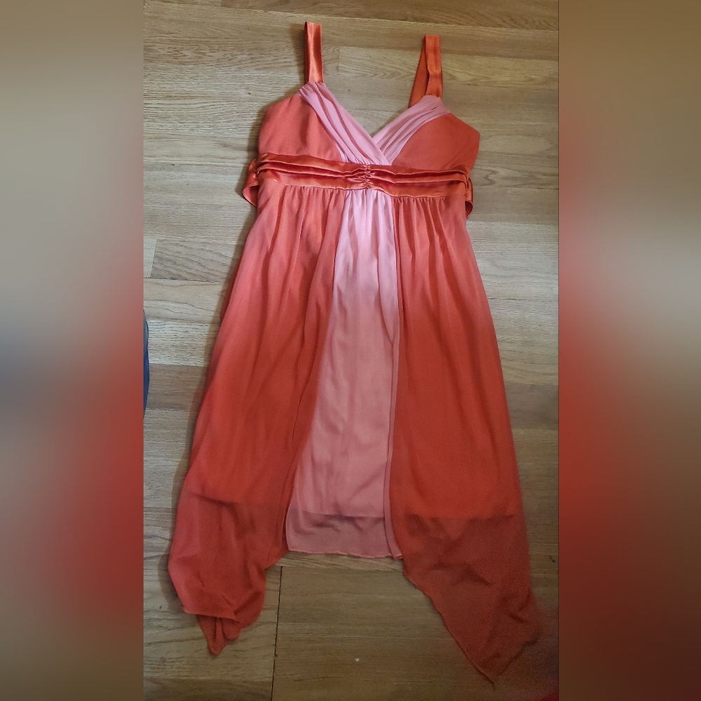 Orange/pink short dress